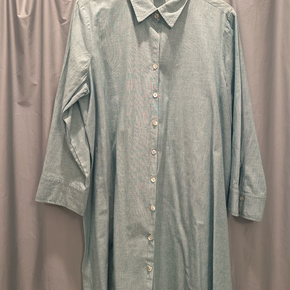 Finley Trapeze Dress Oxford - Picture 2 of 3